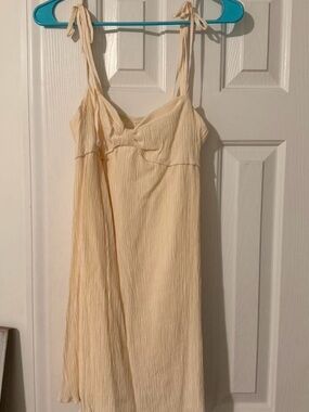 Yellow Tie-Shoulder Sundress